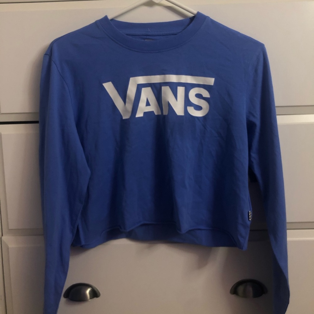 cropped blue vans long sleeve